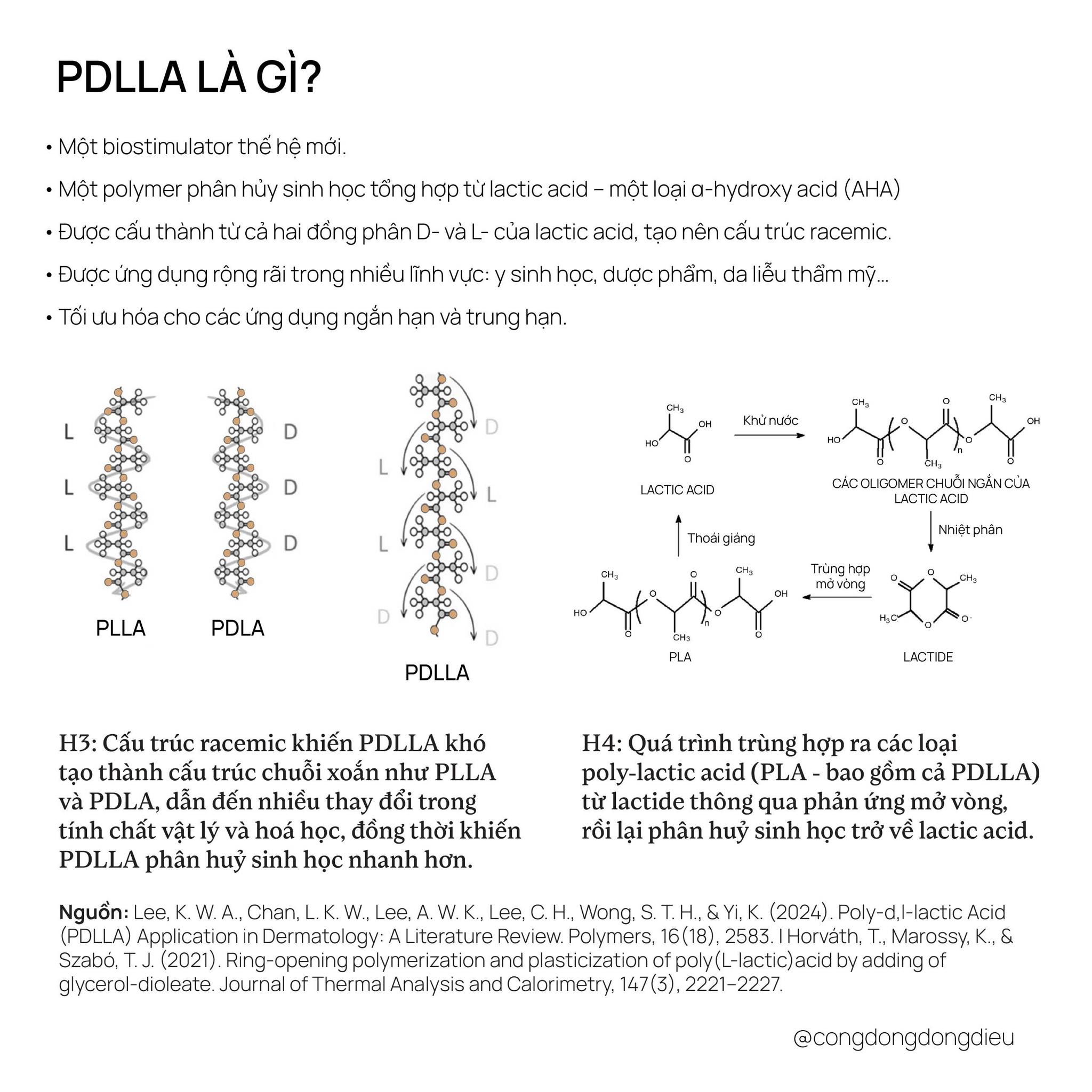 Hoạt chất mới “sắp trending” trong da liễu thẩm mỹ - Poly-D,L-lactic acid (PDLLA)